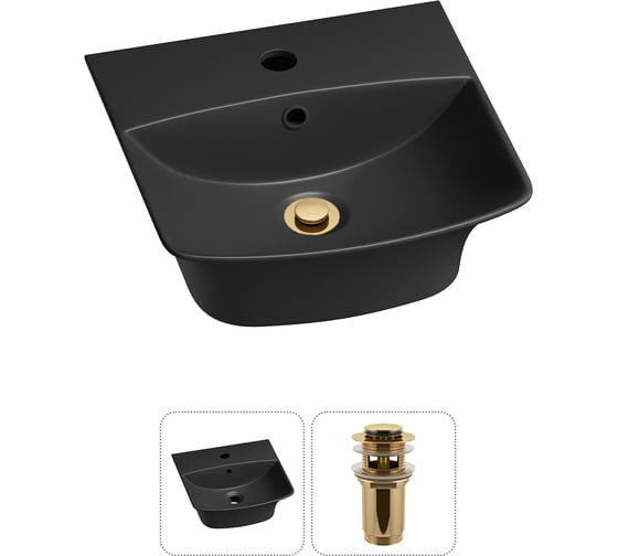 Комплект 2 в 1 Wellsee Bathroom Sink накладная/подвесная раковина 35x36 см, состоит 20216739R