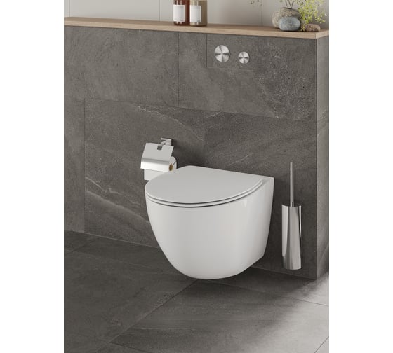 Унитаз подвесной безободковый ORANGE с системой слива TORNADO FLUSH, санфарфор. C07-150W