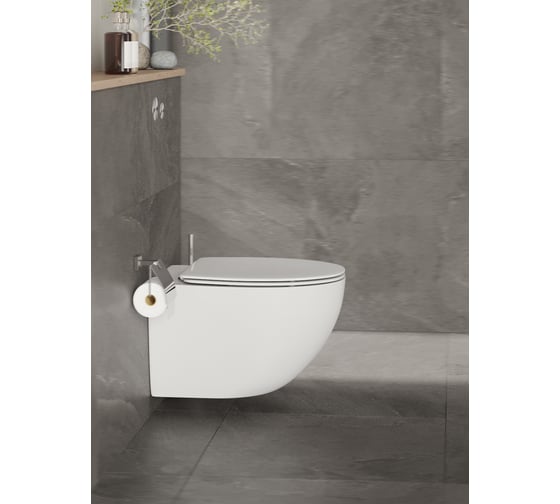 Унитаз подвесной безободковый ORANGE с системой слива TORNADO FLUSH, санфарфор. C07-150W