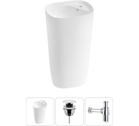 Комплект 3 в 1 Wellsee Bathroom Sink напольная раковина 50x45x89 см, состоит из 3331 20215528R