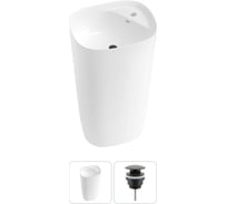Комплект 2 в 1 Wellsee Bathroom Sink напольная раковина 50x45x89 см, состоит из 3331 20215525R
