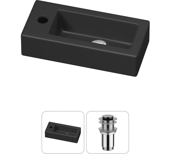 Комплект 2 в 1 Wellsee Lavinia Boho Bathroom Sink накладная/подвесная раковина 37x18 см 20215897R
