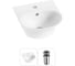 Комплект 2 в 1 Wellsee Lavinia Boho Bathroom Sink накладная/подвесная раковина 34x36 см 20216637R 1