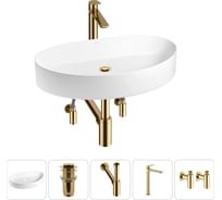 Набор 5 в 1 Wellsee Belle Spa 2.0 накладная раковина 64x40 см состоит из 33580 20212619R