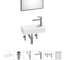 Комплект 6 в 1 Wellsee Bathroom Sink накладная/подвесная раковина 37x18 см состоит 20219513R 1