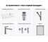 Комплект 6 в 1 Wellsee Bathroom Sink накладная/подвесная раковина 37x18 см состоит 20219513R 12