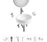 Комплект 7 в 1 Wellsee Bathroom Sink накладная раковина 36x36 см состоит из 3331108 20219237R 1