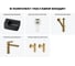 Комплект 5 в 1 Wellsee Bathroom Sink накладная/подвесная раковина 37x25 см состоит 20216552R 11