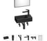 Комплект 6 в 1 Wellsee Bathroom Sink накладная/подвесная раковина 40x20 см состоит 20219578R 1