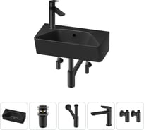 Комплект 5 в 1 Wellsee Bathroom Sink накладная/подвесная раковина 40x22 см состоит 20216467R