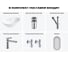 Комплект 6 в 1 Wellsee Bathroom Sink накладная раковина 59x39 см состоит из 3331110 20219289R 12