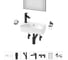 Комплект 7 в 1 Wellsee Bathroom Sink накладная/подвесная раковина 40x22 см состоит 20219812R 1