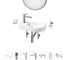 Комплект 7 в 1 Wellsee Bathroom Sink накладная/подвесная раковина 45x24 см состоит 20219629R 1