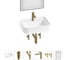 Комплект 6 в 1 Wellsee Bathroom Sink накладная/подвесная раковина 50x40 см состоит 20219371R 1