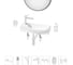 Комплект 7 в 1 Wellsee Bathroom Sink накладная/подвесная раковина 50x24 см состоит 20219660R 1