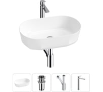 Комплект 4 в 1 Lavinia Boho Bathroom Sink накладная раковина 55x32 см состоит из 3331109 20215813R