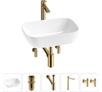 Комплект 5 в 1 Lavinia Boho Bathroom Sink накладная раковина 46x33 см состоит из 3331110 20215205R
