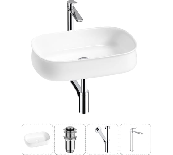 Комплект 4 в 1 Lavinia Boho Bathroom Sink накладная раковина 55x40 см состоит из 3331108 20215468R