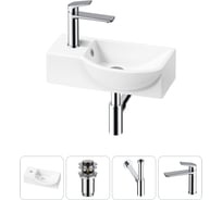 Комплект 4 в 1 Wellsee Bathroom Sink накладная/подвесная раковина 40x23 см состоит 20216029R