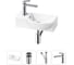 Комплект 4 в 1 Wellsee Bathroom Sink накладная/подвесная раковина 40x23 см состоит 20216029R 1