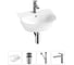 Комплект 4 в 1 Wellsee Bathroom Sink накладная/подвесная раковина 46x41 см состоит 20216673R 1