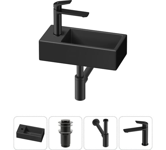 Комплект 4 в 1 Lavinia Boho Bathroom Sink накладная/подвесная раковина 40x20 см состоит 20216016R 1