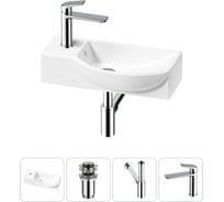 Комплект 4 в 1 Wellsee Bathroom Sink накладная/подвесная раковина 45x24 см состоит 20216085R