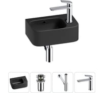 Комплект 4 в 1 Wellsee Bathroom Sink накладная/подвесная раковина 37x25 см состоит 20216575R