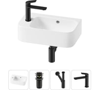 Комплект 4 в 1 Wellsee Bathroom Sink накладная/подвесная раковина 45x27 см состоит 20216478R