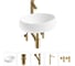 Комплект 5 в 1 Wellsee Bathroom Sink накладная раковина 50x36 см состоит из 3331108 20215077R 1