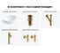 Комплект 5 в 1 Wellsee Bathroom Sink накладная раковина 50x36 см состоит из 3331108 20215077R 11