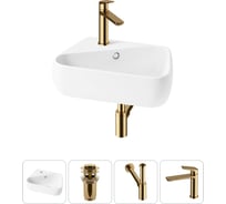 Комплект 4 в 1 Wellsee Bathroom Sink накладная/подвесная раковина 44x27 см состоит 20216591R