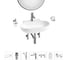 Комплект 7 в 1 Wellsee Bathroom Sink накладная/подвесная раковина 58x40 см состоит 20219285R 1