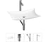 Комплект 4 в 1 Wellsee Bathroom Sink накладная раковина 59x39 см состоит из 3331111 20215295R 1