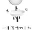 Комплект 7 в 1 Wellsee Bathroom Sink накладная/подвесная раковина 58x40 см состоит 20219286R 1