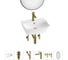 Комплект 6 в 1 Wellsee Bathroom Sink накладная/подвесная раковина 45x40 см состоит 20219963R 1
