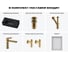 Комплект 6 в 1 Wellsee Bathroom Sink накладная/подвесная раковина 40x22 см состоит 20219817R 8