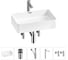 Комплект 5 в 1 Wellsee Bathroom Sink накладная раковина 55x37 см состоит из 3331110 20215235R 1