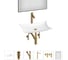 Комплект 6 в 1 Wellsee Bathroom Sink накладная раковина 59x39 см состоит из 3331111 20219363R 1