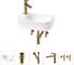Комплект 5 в 1 Wellsee Bathroom Sink накладная/подвесная раковина 40x22 см состоит 20216343R 1