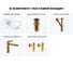 Комплект 5 в 1 Wellsee Bathroom Sink накладная/подвесная раковина 40x22 см состоит 20216343R 11