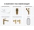Комплект 6 в 1 Wellsee Bathroom Sink накладная/подвесная раковина 45x24 см состоит 20219627R 13