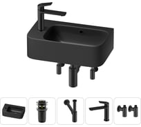 Комплект 5 в 1 Wellsee Bathroom Sink накладная/подвесная раковина 45x27 см состоит 20216495R