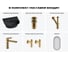 Комплект 6 в 1 Wellsee Bathroom Sink накладная/подвесная раковина 46x41 см состоит 20219929R 13
