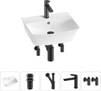 Комплект 5 в 1 Wellsee Bathroom Sink накладная/подвесная раковина 45x40 см состоит 20216762R