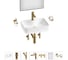 Комплект 7 в 1 Wellsee Bathroom Sink накладная раковина 48x37 см состоит из 3331110 20219351R 1