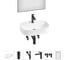 Комплект 6 в 1 Wellsee Bathroom Sink накладная раковина 55x40 см состоит из 3331108 20219466R 1