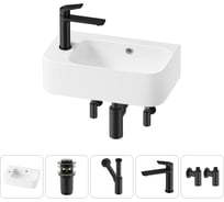 Комплект 5 в 1 Wellsee Bathroom Sink накладная/подвесная раковина 45x27 см состоит 20216482R