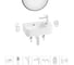 Комплект 7 в 1 Wellsee Bathroom Sink накладная/подвесная раковина 45x27 см состоит 20219842R 1