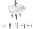 Комплект 5 в 1 Wellsee Bathroom Sink накладная/подвесная раковина 45x40 см состоит 20216761R 1